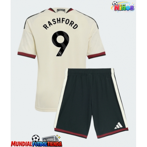 Camiseta Manchester United Marcus Rashford #9 Tercera Equipación Replica 2026-27 para niños mangas cortas (+ Pantalones cortos)